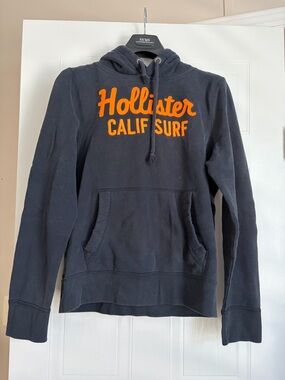 Hollister Black 'Calif Surf' Hooded Sweatshirt